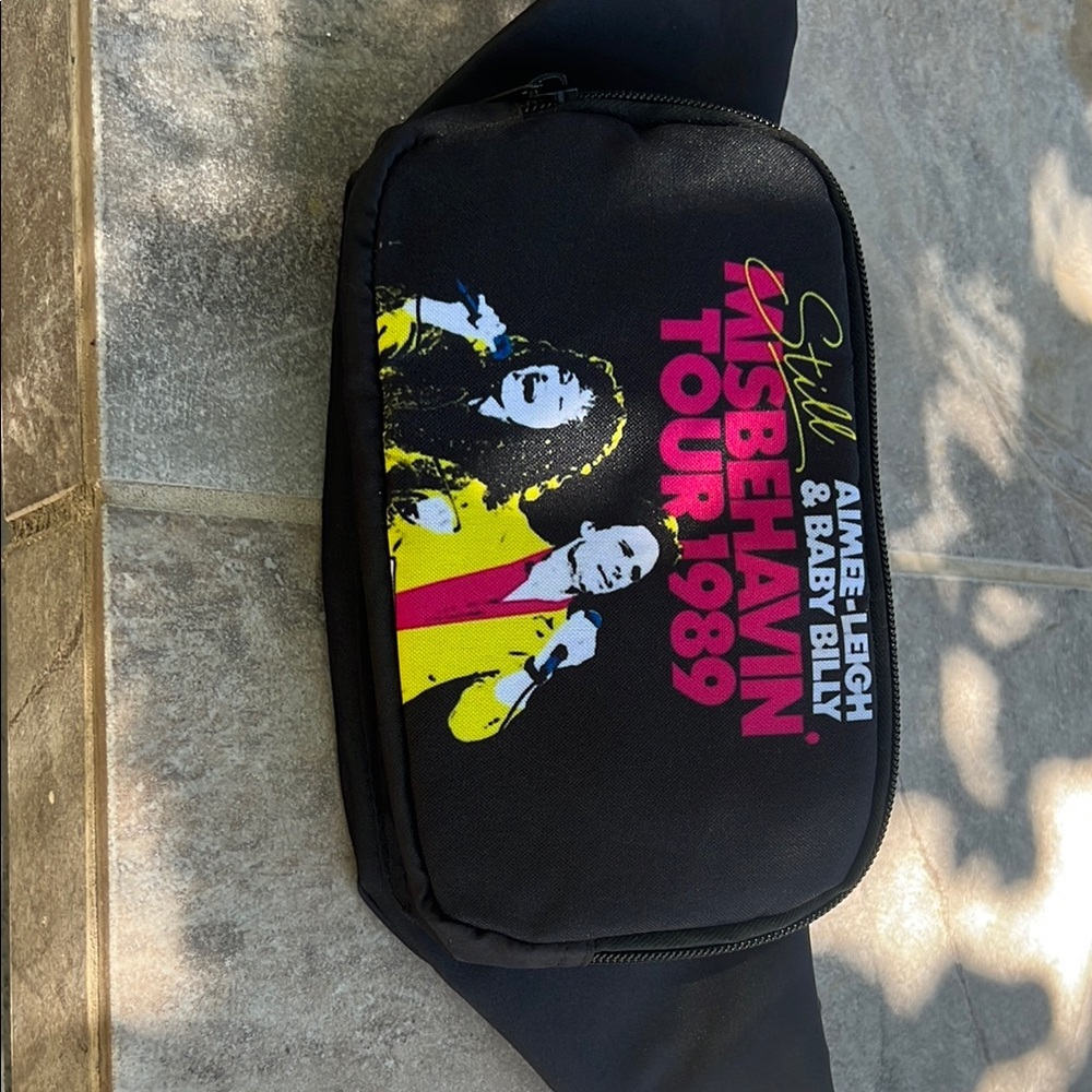Black Righteous Gemstones Print fanny pack Bag NWOT